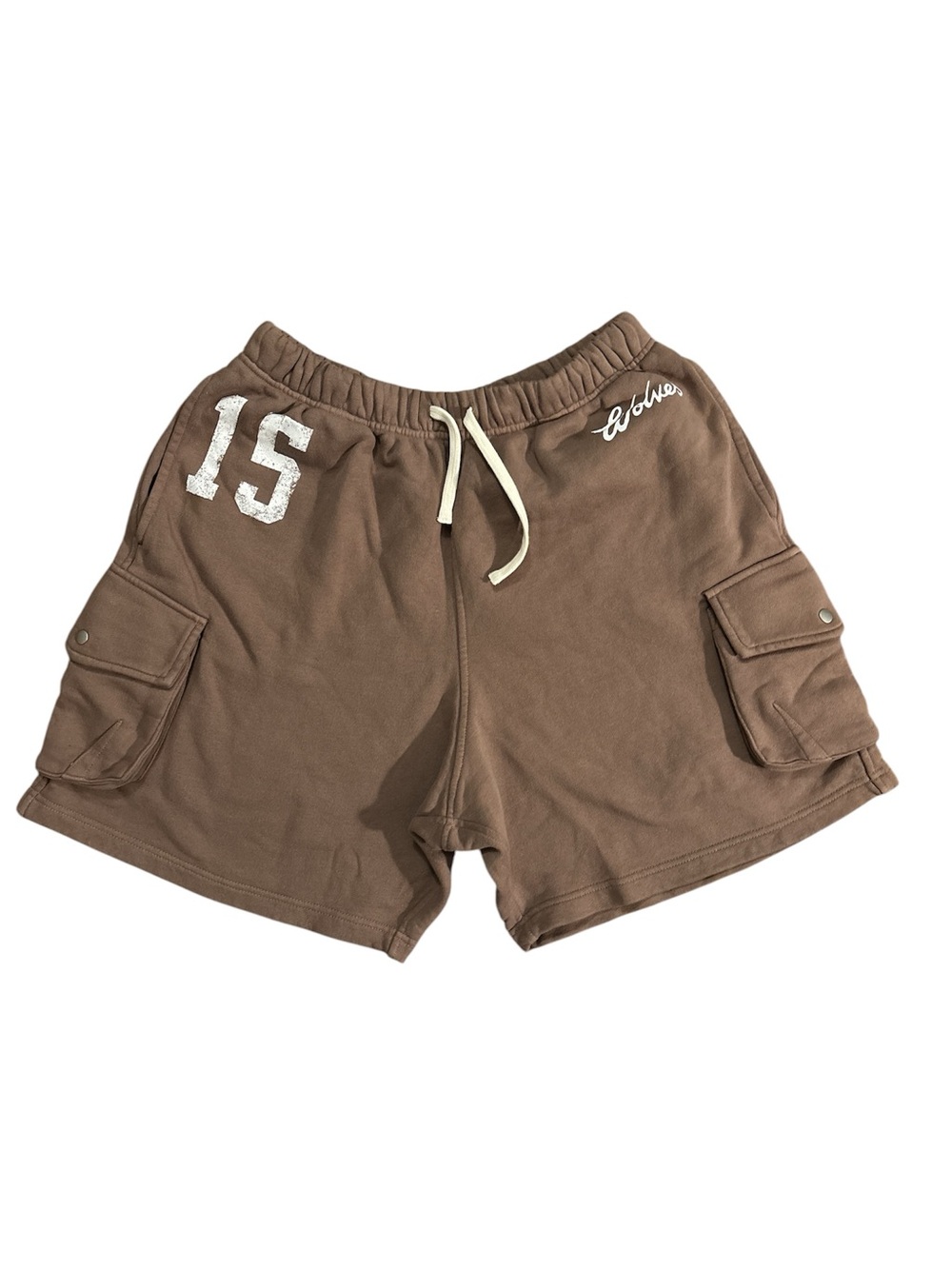 Darc Sport Brown Cargo Sweat Shorts Size: Medium NWT